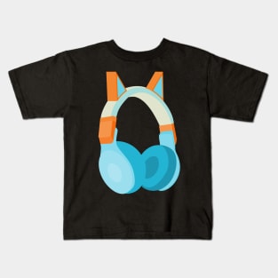 Cat Headphones Kids T-Shirt